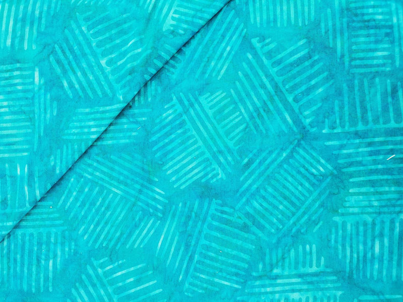 Brown Bag Mystery Quilt Kit - Batik - Bermuda Blue - 50" x 66"