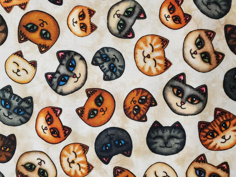 Brown Bag Mystery Quilt Kit - Quirky Cats - 50" x 66"