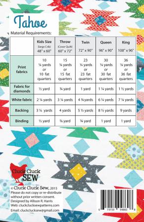 Tahoe Quilt PATTERN - by Cluck Cluck Sew - CCS158