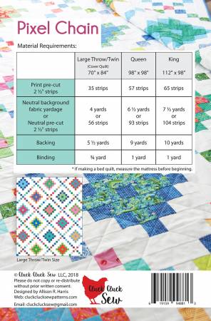 Pixel Chain Quilt PATTERN - by Cluck Cluck Sew - CCS182