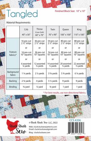 Tangled Quilt PATTERN - by Cluck Cluck Sew - CCS206