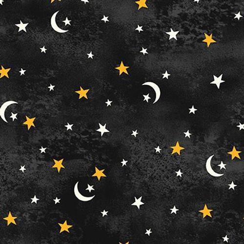 Camping Gnomes by Studio E - Nightime Stars Charcoal 8251-99