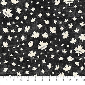 Canadian Classics 3 - Northcott - Canada Leaf Black - 28783-99