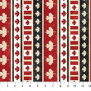 Canadian Classics 3 - Northcott - Leaf Stripe Red - 28782-24