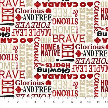 Canadian Classics 3 - Northcott - Words Cream - 28779-11