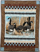 Canadian Geese - SAMPLE - FINISHED - Quilted & Bound - 52.5" x 71"