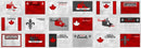 Canadianisms - PANEL - Wilmington - 15" x 43" (18 labels in panel) 1469-7454-139