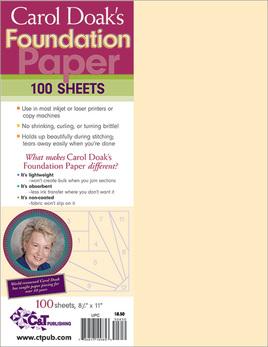 Carol Doak's Foundation Paper - 8.5" X 11" - 100 Sheets