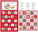 Christmas at Pooh Corner - Advent Calendar - PANEL - Studio E 36" x 43" - Red 9113P-88