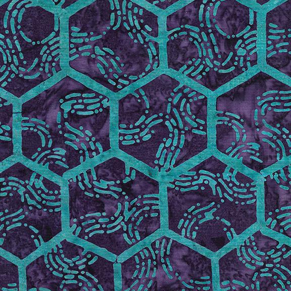 Chromatic by Island Batik - Purple Hexies 612303470