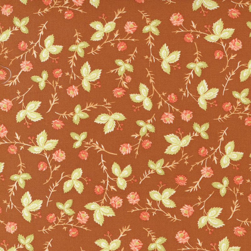 Cinnamon and Cream by Moda - Leaf Floral Cinnamon 20452-12