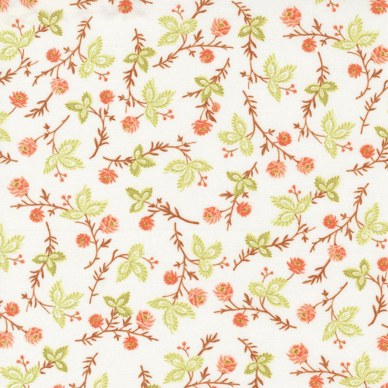 Cinnamon and Cream by Moda - Leaf Floral Cream 20452-11