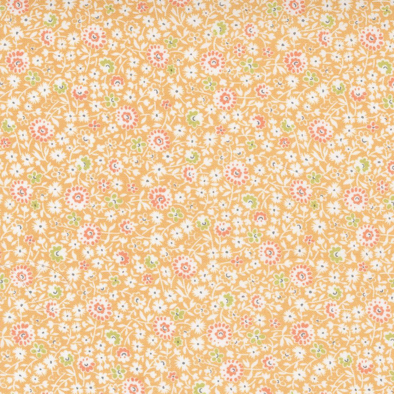 Cinnamon and Cream by Moda - Small Floral Blender Butterscotch 20453-14