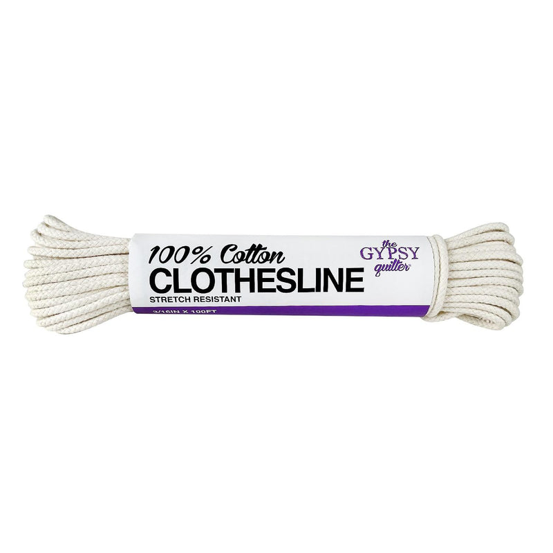 Clothesline Rope 100ft - 3/16, Cotton, Stretch Resistent