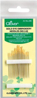 Clover- Gold Eye Embroidery Needles (No. 3-9)-
