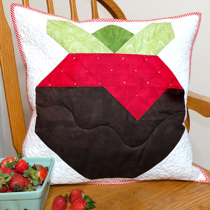 Chocolate Dipped Pillow  PATTERN - 18" X 18"  by Quilter's Bouquet