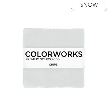 Colorworks Premium Solids - Charm Pack - Chips Snow 5"x5" 42 pc CCWSW42-10