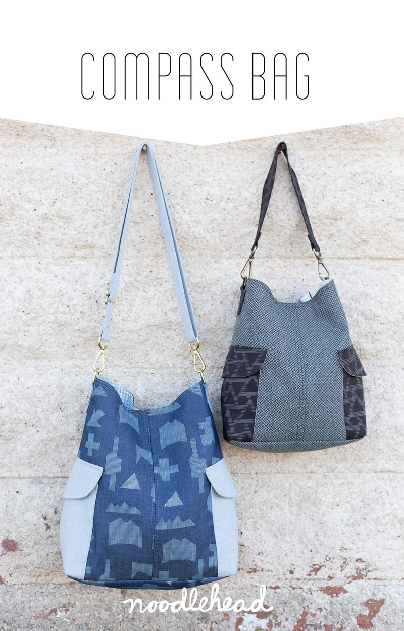 Compass Bag PATTERN by Noodlehead AG537 (11.5" w x 13" h)