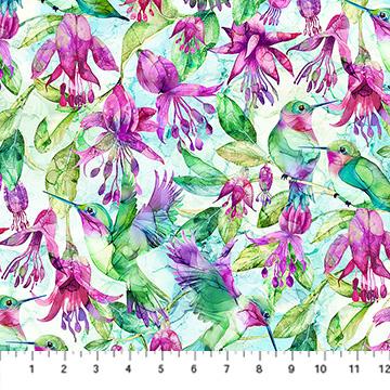 Concerto - Northcott - Pale Blue Packed Fuchsia - DP27828-42
