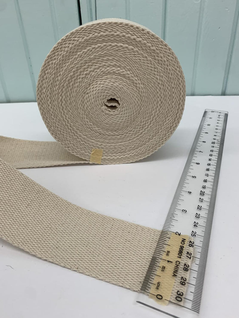 Cotton Webbing 50mm -  Beige (sold by metre)