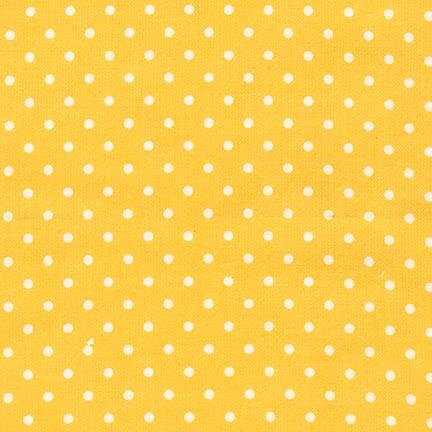 Cozy Cotton Flannel by Robert Kaufman - Polkadots Yellow 9255-5