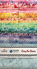 Crazy For Daisies - Jelly Roll - Island Batiks - 2.5" x 40pc  CRAZYFORDAISIES-SP