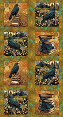 Crow-Mazing PANEL - Henry Glass (24"x43") Ochre Multi 3446-38