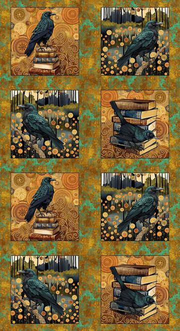 Crow-Mazing PANEL - Henry Glass (24"x43") Ochre Multi 3446-38