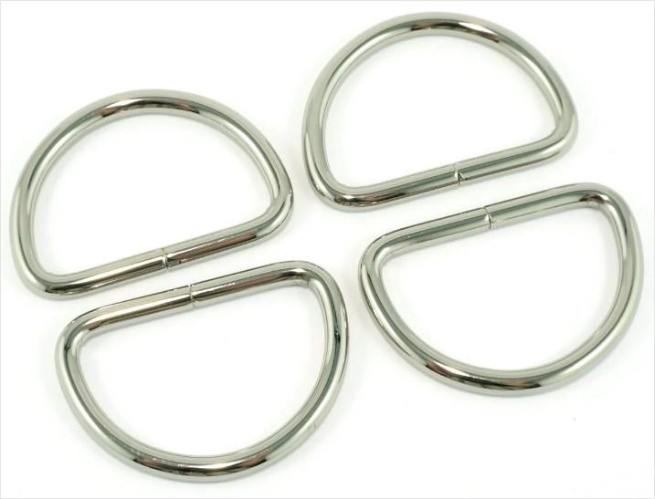 D-Rings 1.5"- 4PACK-  Nickel - Emmaline Bags