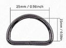 D Ring 1" - Gunmetal - Single D Ring