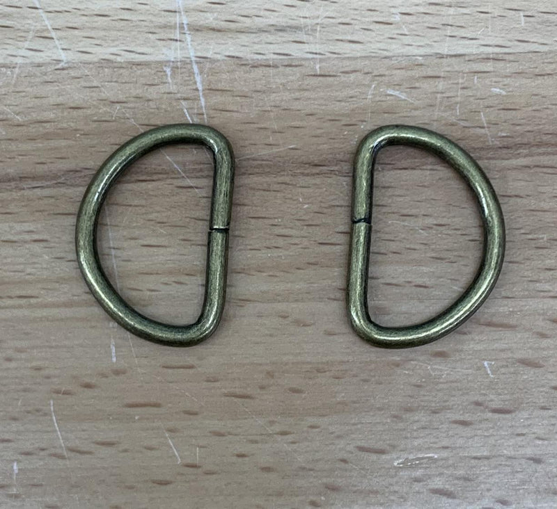 D Ring 1" (2pc) - Antique Brass