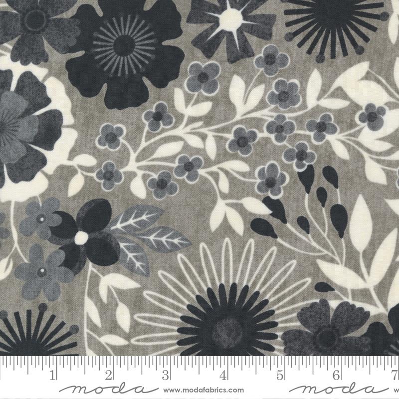 Date Night by Basicgrey for Moda - Lg Floral on Grey 530710-14