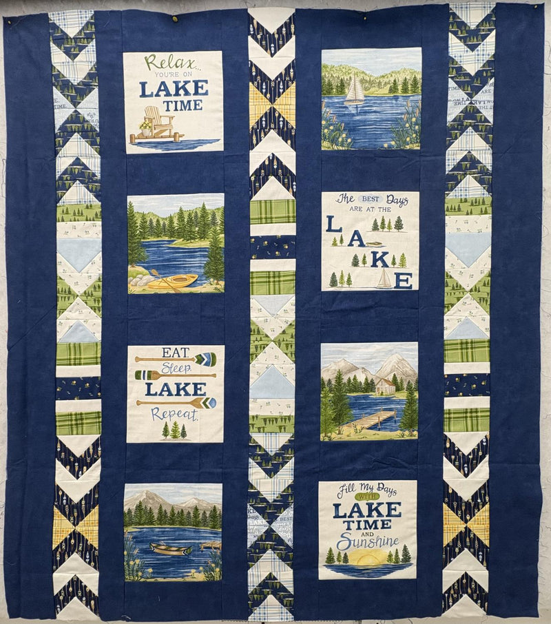 Day at the Lake SAMPLE - Pieced Top 46" x 52" (binding incl)