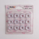 DecoBob Prewound Bobbins Size L 80wt White (12 bobbins) DB104