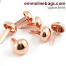 Domed Purse Feet - 6pk - Copper - Emmaline Bags