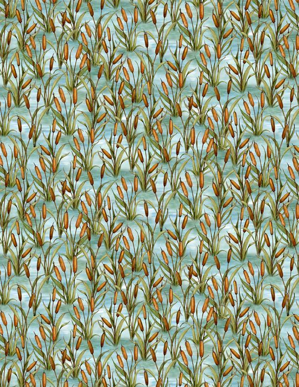 Down by the Lake by Wilmington - Cattails Blue 3023-39732-472