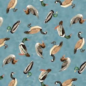 Down by the Lake by Wilmington - Ducks on Blue 3023-39730-490