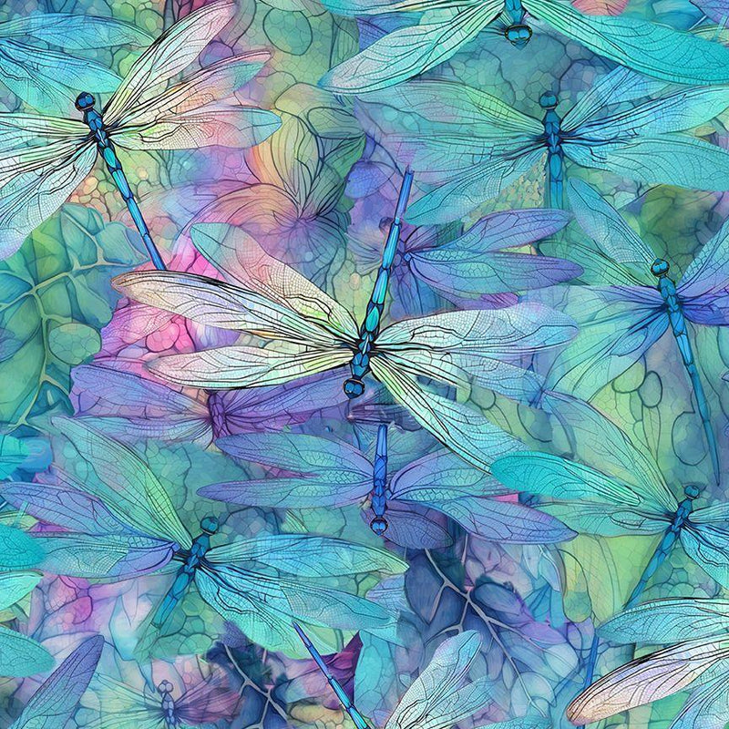 Dragonfly Dream by Timeless Treasures - Packed Dragonflies CD3205-DREAM