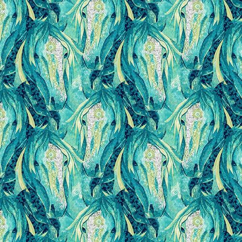 Dream Horses by Studio E - Small Horse Head Aqua 7472-66