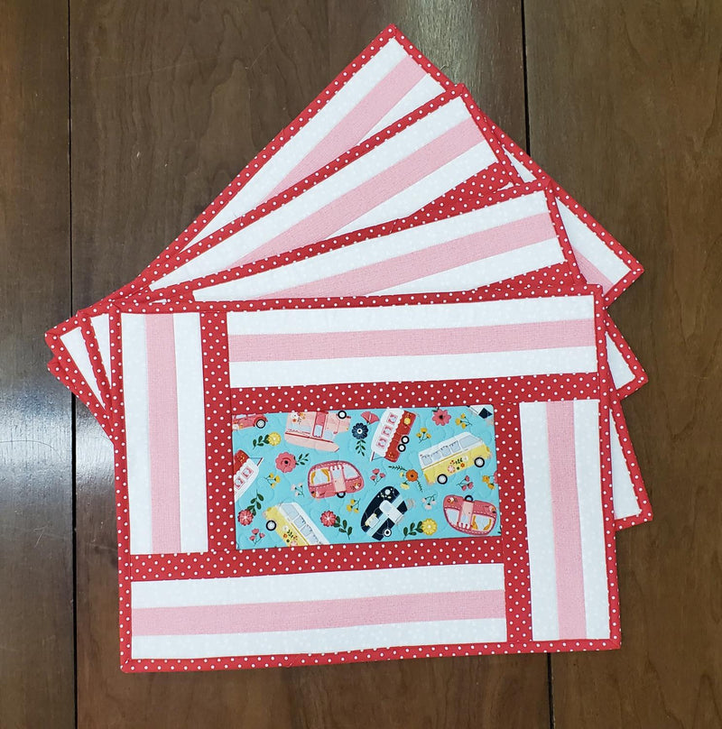 Drive Thru Placemats Glamping SAMPLE - 13" x 18" (4 placemats)