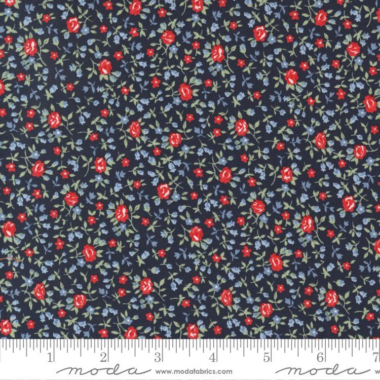 Dwell by Camille Roskelley for Moda - Small Floral Blender Navy 55277-12