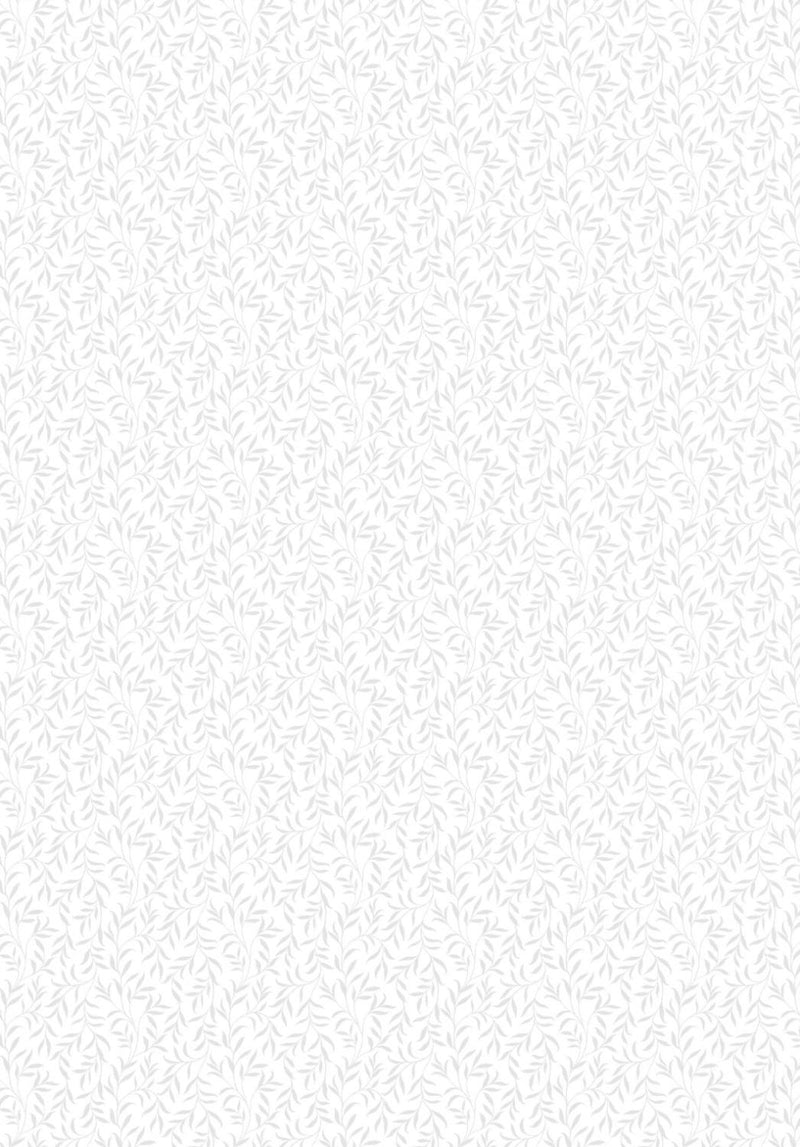 Essentials - Cotton Clouds by Willmington - Vinery Leaves White 1817-39142-100