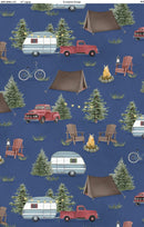 Evergreen Escape - Wilmington - Camping Scenic All Over - Navy 3059-20061-473