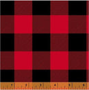 Exploding Heart of Canada - Buffalo Print WIDEBACK 108" by Windham Fabrics - Red/Black 51462-1