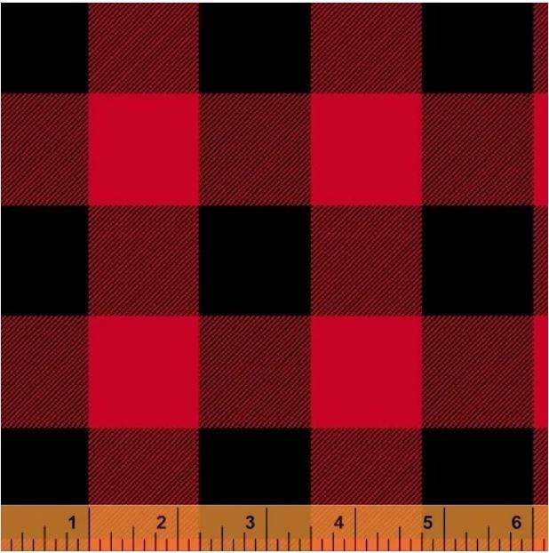 Exploding Heart of Canada - Buffalo Print WIDEBACK 108" by Windham Fabrics - Red/Black 51462-1
