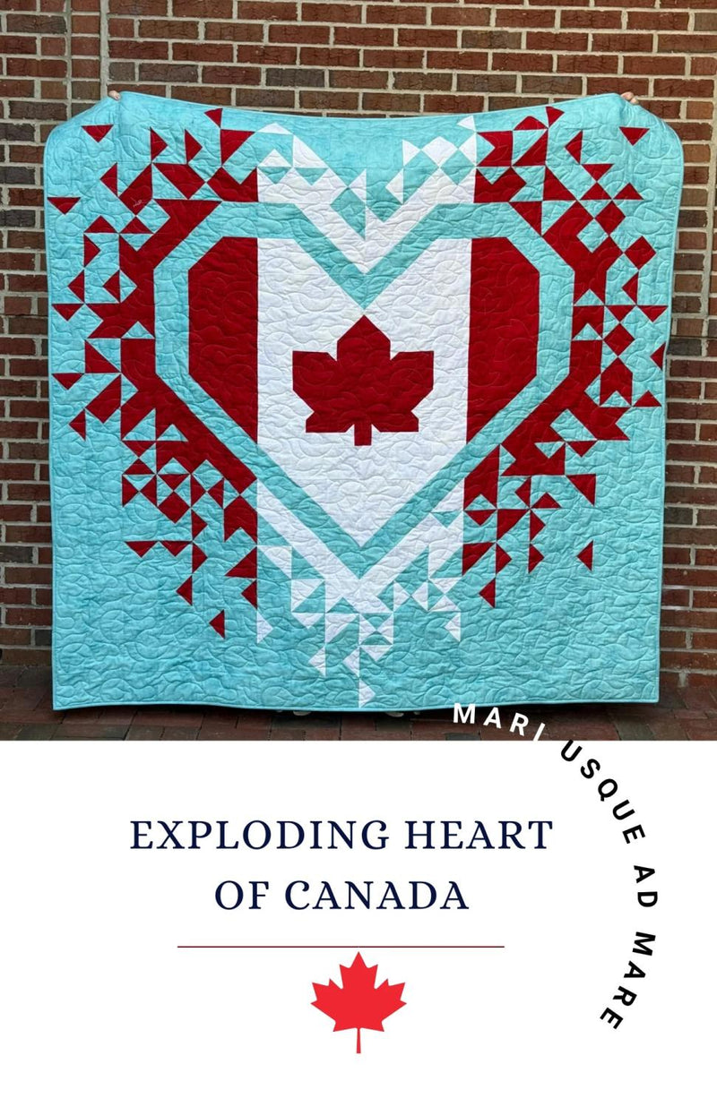 Exploding Heart of Canada Quilt PATTERN - 72" x 72"