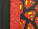 FLANNEL Superman Pillowcase KIT - Fabric for body, band & cuff with pattern