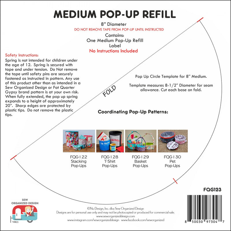 Medium Pop-Up Refill by Sew Organized Design - FQG123