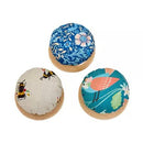 Fabric Pin Cushion with Wood Base - 100% Cotton