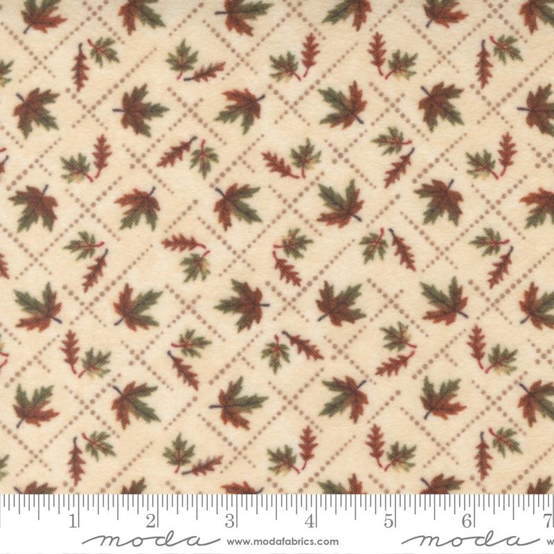 Fall Melody FLANNEL by Moda - Diamond Leaves Cream 6903F-11